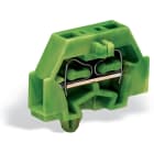 WAGO ELETTRONICA - Morsetto per 2 conduttori.senza pulsanti.con piede di fissaggio a scatto.verde-giallo