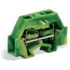 WAGO ELETTRONICA - Morsetto terminale per 2 conduttori.senza pulsanti.senza piede di montaggio a scatto sporgente.verde-giallo