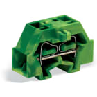 WAGO ELETTRONICA - Morsetto terminale per 4 conduttori.senza pulsanti.senza piede di montaggio a scatto sporgente.verde-giallo