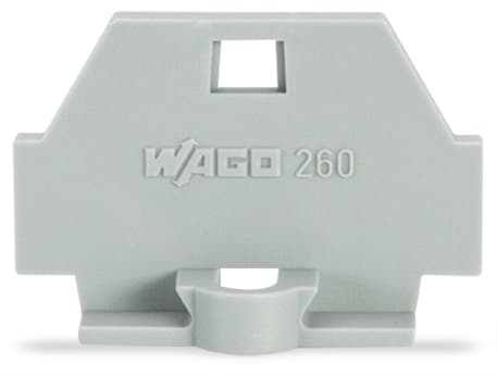 WAGO ELETTRONICA - Piastra terminale.con flangia di fissaggio.grigio