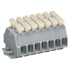 WAGO ELETTRONICA - Morsettiera per 2 conduttori.su entrambi i lati con pulsanti.con flange di fissaggio.grigio