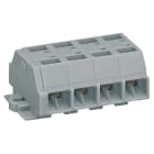 WAGO ELETTRONICA - Morsettiera per 4 conduttori.senza pulsanti.con flange di fissaggio.grigio