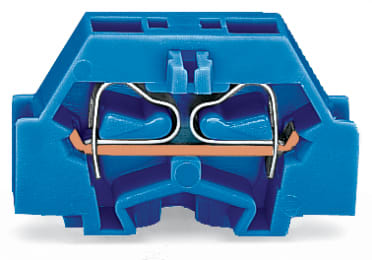 WAGO ELETTRONICA - Morsetto per 2 conduttori.senza pulsanti.adatto per applicazioni Ex-i.blu 261-304