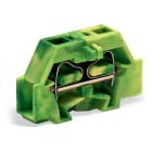 WAGO ELETTRONICA - Morsetto per 2 conduttori.senza pulsanti.con flangia di fissaggio.verde-giallo