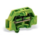 WAGO ELETTRONICA - Morsetto per 2 conduttori.senza pulsanti.con piede di fissaggio a scatto.verde-giallo