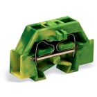 WAGO ELETTRONICA - Salva spazio, morsetto terminale per 2 conduttori.senza pulsanti.senza piede di montaggio a scatto sporgente.verde-giallo