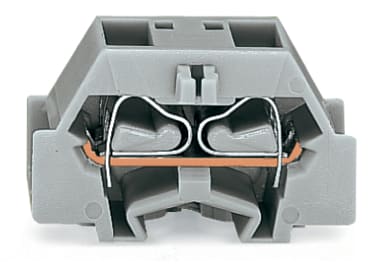 WAGO ELETTRONICA - Morsetto per 4 conduttori.senza pulsanti.con flangia di fissaggio.grigio