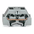 WAGO ELETTRONICA - Morsetto per 4 conduttori.senza pulsanti.con flangia di fissaggio.grigio