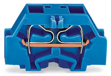 WAGO ELETTRONICA - Morsetto per 4 conduttori.senza pulsanti.adatto per applicazioni Ex-i.blu