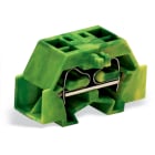 WAGO ELETTRONICA - Morsetto per 4 conduttori.senza pulsanti.con flangia di fissaggio.verde-giallo