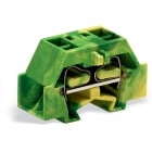 WAGO ELETTRONICA - Salva spazio, morsetto terminale per 4 conduttori.senza pulsanti.senza piede di montaggio a scatto sporgente.verde-giallo 261-357