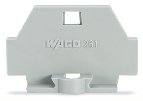 WAGO ELETTRONICA - Piastra terminale.con flangia di fissaggio.grigio 261-361