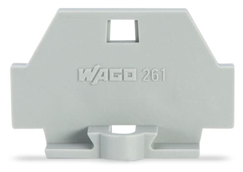 WAGO ELETTRONICA - Piastra terminale.con flangia di fissaggio.grigio