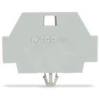WAGO ELETTRONICA - Piastra terminale.con piede di fissaggio a scatto.grigio