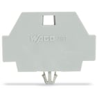 WAGO ELETTRONICA - Piastra terminale.con piede di fissaggio a scatto.grigio