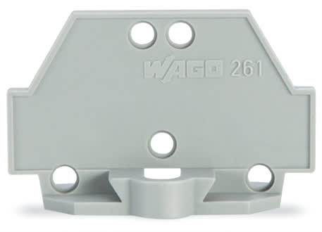 WAGO ELETTRONICA - Piastra terminale.con flangia di fissaggio.grigio 261-410