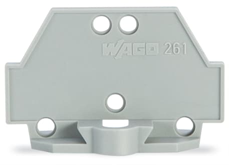WAGO ELETTRONICA - Piastra terminale.con flangia di fissaggio.grigio
