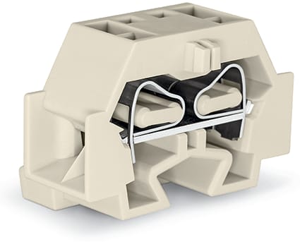 WAGO ELETTRONICA - Morsetto per 4 conduttori.senza pulsanti.adatto per applicazioni Ex e II.grigio chiaro 262-230