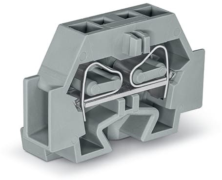 WAGO ELETTRONICA - Morsetto per 2 conduttori.senza pulsanti.con flangia di fissaggio.grigio