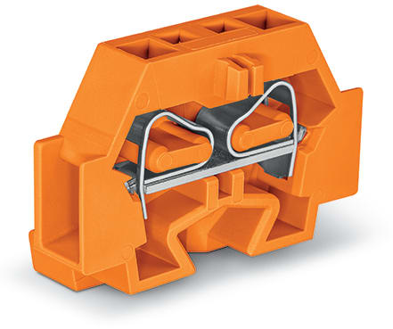 WAGO ELETTRONICA - Morsetto per 2 conduttori.senza pulsanti.con flangia di fissaggio.arancione 262-306