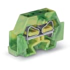 WAGO ELETTRONICA - Morsetto per 2 conduttori.senza pulsanti.con flangia di fissaggio.verde-giallo