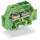 WAGO ELETTRONICA - Morsetto per 2 conduttori.senza pulsanti.con piede di fissaggio a scatto.verde-giallo