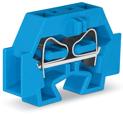 WAGO ELETTRONICA - Salva spazio, morsetto terminale per 2 conduttori.senza pulsanti.adatto per applicazioni Ex-i.blu 262-324