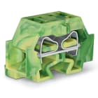 WAGO ELETTRONICA - Morsetto per 4 conduttori.senza pulsanti.con flangia di fissaggio.verde-giallo 262-337