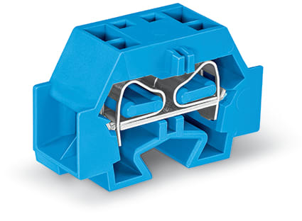 WAGO ELETTRONICA - Morsetto per 4 conduttori.senza pulsanti.adatto per applicazioni Ex-i.blu 262-344