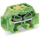 WAGO ELETTRONICA - Morsetto per 4 conduttori.senza pulsanti.con piede di fissaggio a scatto.verde-giallo