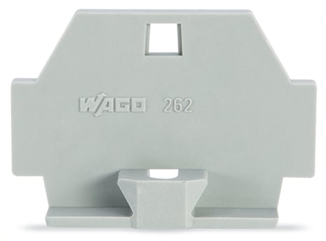 WAGO ELETTRONICA - Piastra terminale.con flangia di fissaggio.grigio