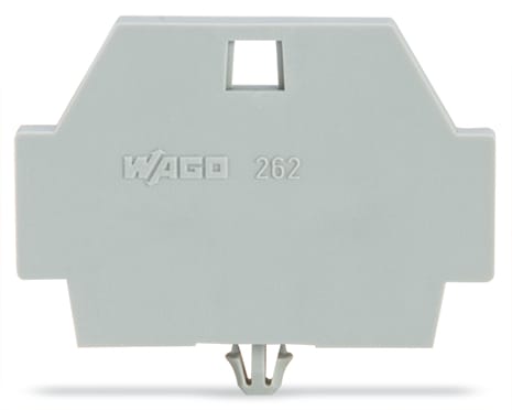 WAGO ELETTRONICA - Piastra terminale.con piede di fissaggio a scatto.grigio