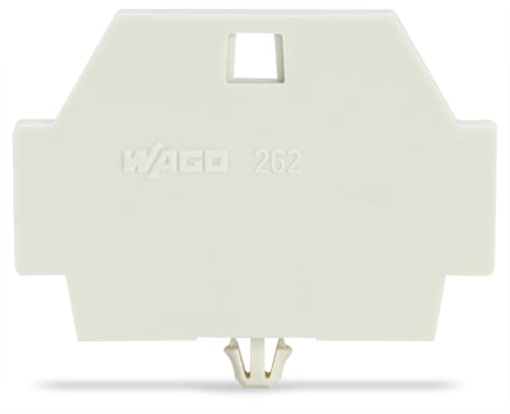 WAGO ELETTRONICA - Piastra terminale.con piede di fissaggio a scatto.grigio chiaro