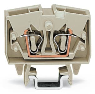 WAGO ELETTRONICA - Morsetto miniaturizzato passante per 2 conduttori.2,5 mm².con opzione per prova.grigio chiaro
