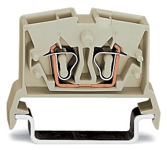 WAGO ELETTRONICA - Morsetto miniaturizzato passante per 2 conduttori.2,5 mm².con opzione per prova.grigio chiaro 264-125