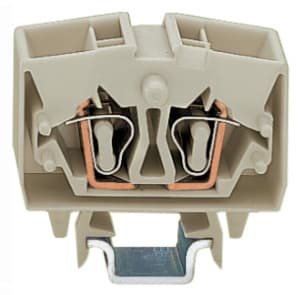 WAGO ELETTRONICA - Morsetto miniaturizzato passante per 4 conduttori.2,5 mm².con opzione per prova.grigio chiaro