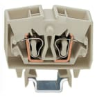 WAGO ELETTRONICA - Morsetto miniaturizzato passante per 4 conduttori.2,5 mm².con opzione per prova.grigio chiaro