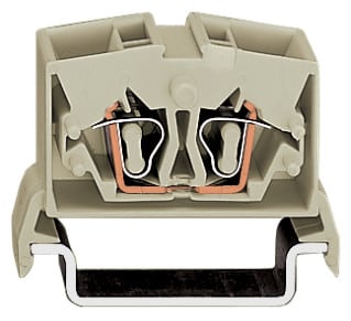 WAGO ELETTRONICA - Morsetto miniaturizzato passante per 4 conduttori.2,5 mm².con opzione per prova.grigio chiaro