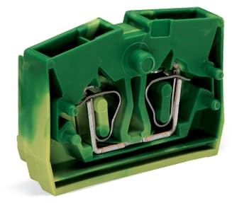 WAGO ELETTRONICA - Morsetto centrale per 2 conduttori.senza pulsanti.1 polo.verde-giallo 264-327