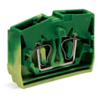 WAGO ELETTRONICA - Morsetto centrale per 2 conduttori.senza pulsanti.1 polo.verde-giallo