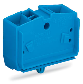 WAGO ELETTRONICA - Morsetto per 4 conduttori.senza pulsanti.adatto per applicazioni Ex-i.blu 264-344