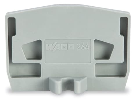 WAGO ELETTRONICA - Piastra terminale.con flangia di fissaggio.spessore 4 mm.grigio 264-361