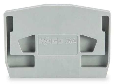 WAGO ELETTRONICA - Piastra terminale.per morsetti con piede di fissaggio a scatto.spessore 4 mm.grigio