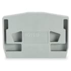 WAGO ELETTRONICA - Piastra terminale.per morsetti con piede di fissaggio a scatto.spessore 4 mm.grigio