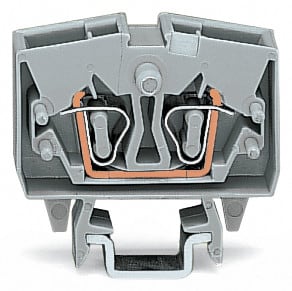 WAGO ELETTRONICA - Morsetto miniaturizzato passante per 2 conduttori.2,5 mm².con opzione per prova.grigio