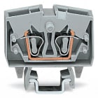 WAGO ELETTRONICA - Morsetto miniaturizzato passante per 2 conduttori.2,5 mm².con opzione per prova.grigio