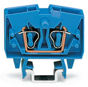 WAGO ELETTRONICA - Morsetto miniaturizzato passante per 2 conduttori.2,5 mm².con opzione per prova.blu 264-704