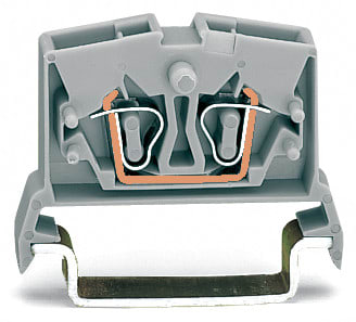 WAGO ELETTRONICA - Morsetto miniaturizzato passante per 2 conduttori.2,5 mm².con opzione per prova.grigio