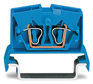 WAGO ELETTRONICA - Morsetto miniaturizzato passante per 2 conduttori.2,5 mm².con opzione per prova.blu