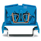 WAGO ELETTRONICA - Morsetto miniaturizzato passante per 2 conduttori.2,5 mm².con opzione per prova.blu